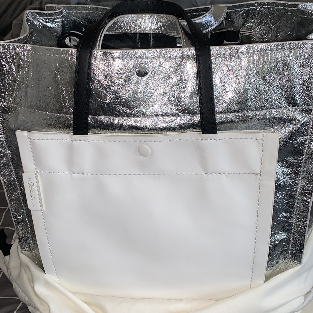 3.1 Phillip Lim Metallic Leather Accordion Tote